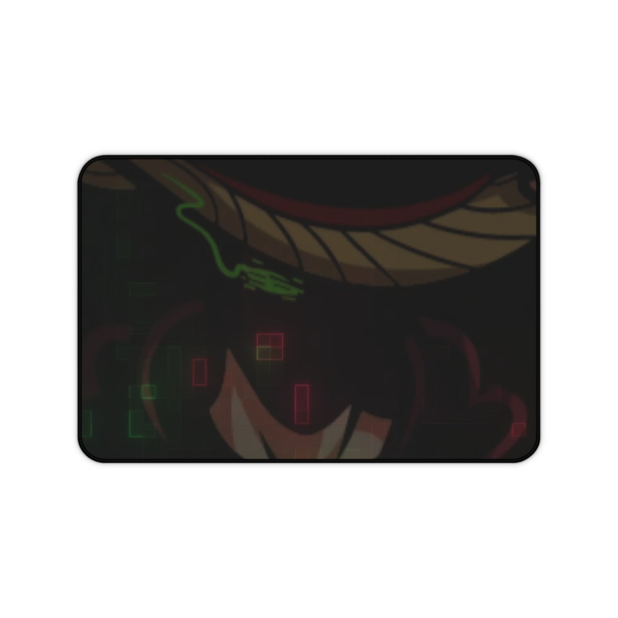 Demonic Horns Gaming Desk Mat — Neon Oni Anime Mouse Pad