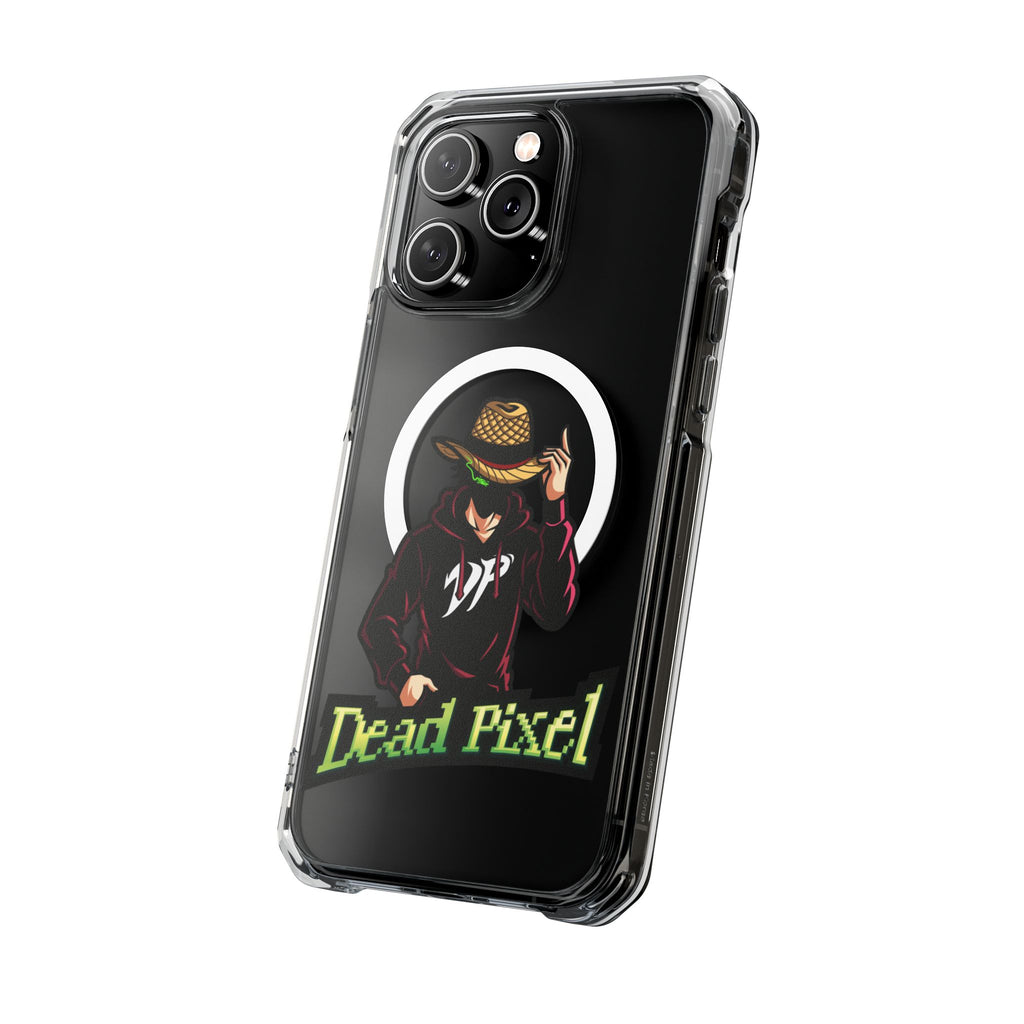 Clear Magnetic Phone Case — 'Dead Pixel' Hooded Cowboy Graphic