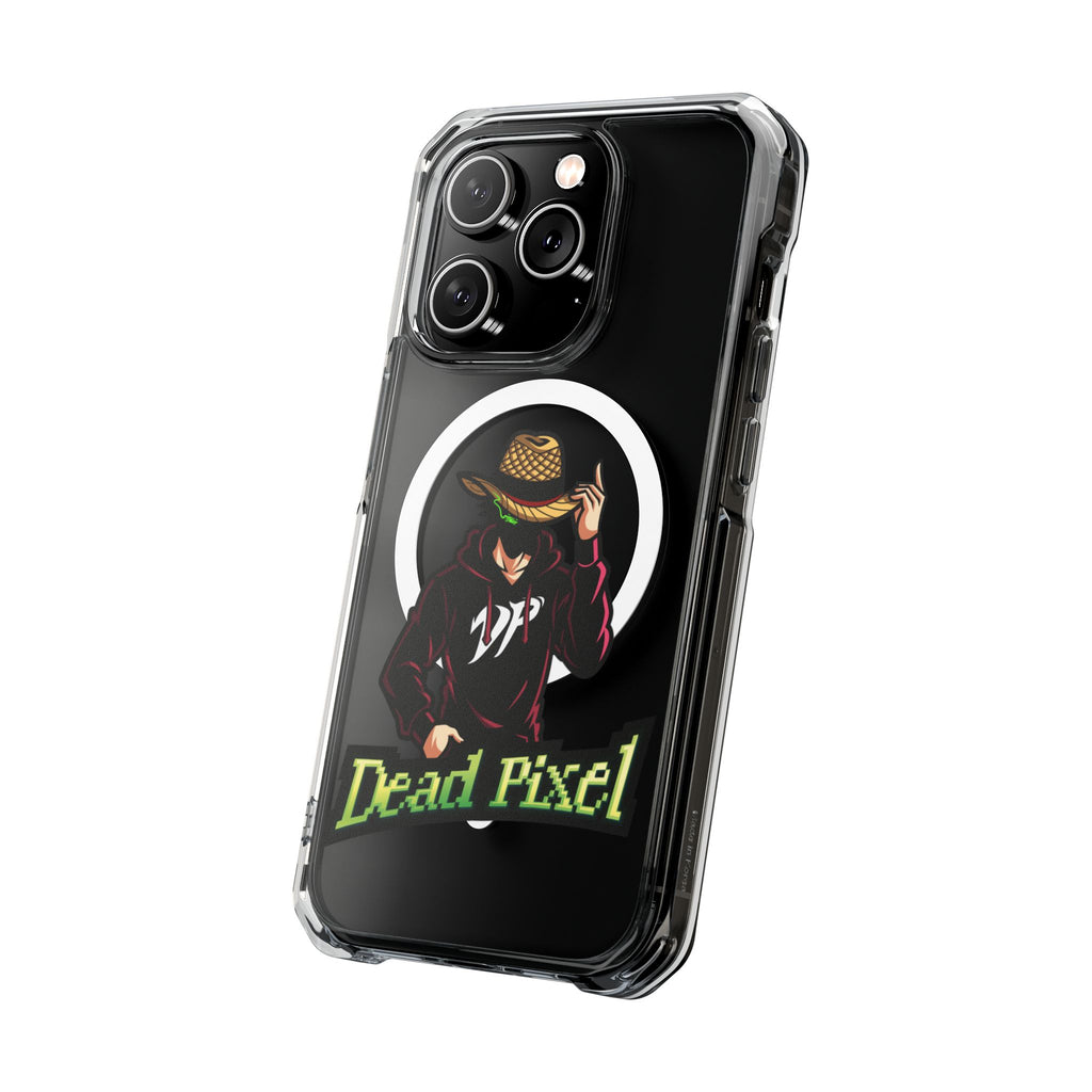 Clear Magnetic Phone Case — 'Dead Pixel' Hooded Cowboy Graphic