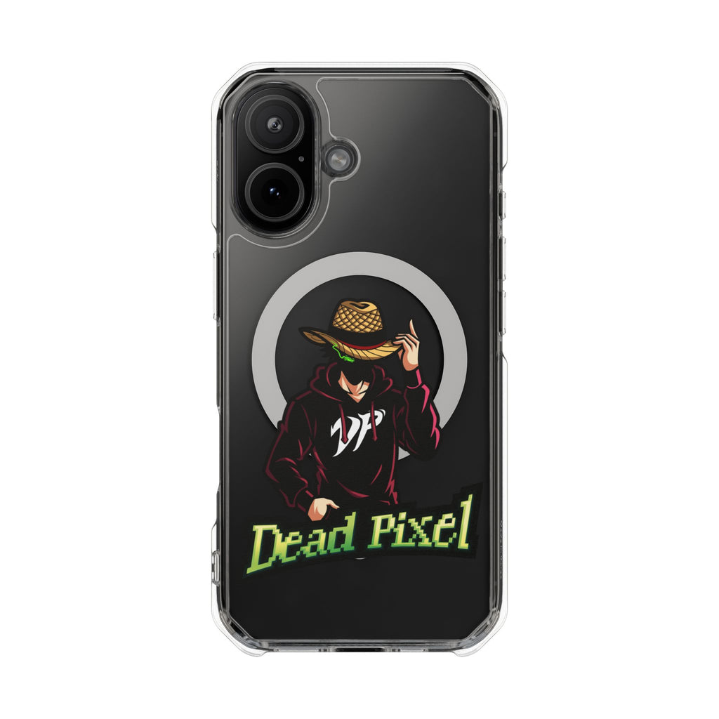 Clear Magnetic Phone Case — 'Dead Pixel' Hooded Cowboy Graphic
