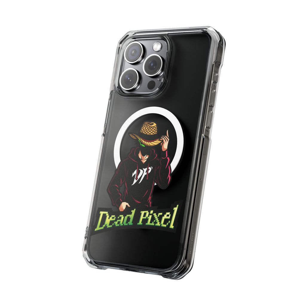 Clear Magnetic Phone Case — 'Dead Pixel' Hooded Cowboy Graphic