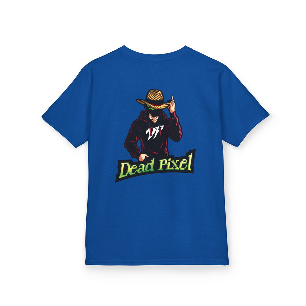 Kids Tee — "Dead Pixel" Retro Gamer Graphic (DP Logo)