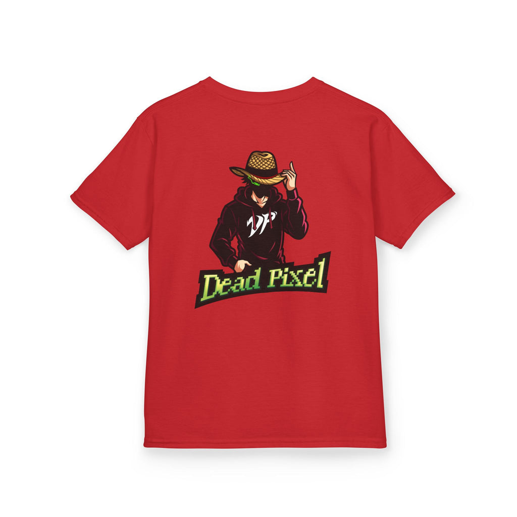 Kids Tee — "Dead Pixel" Retro Gamer Graphic (DP Logo)