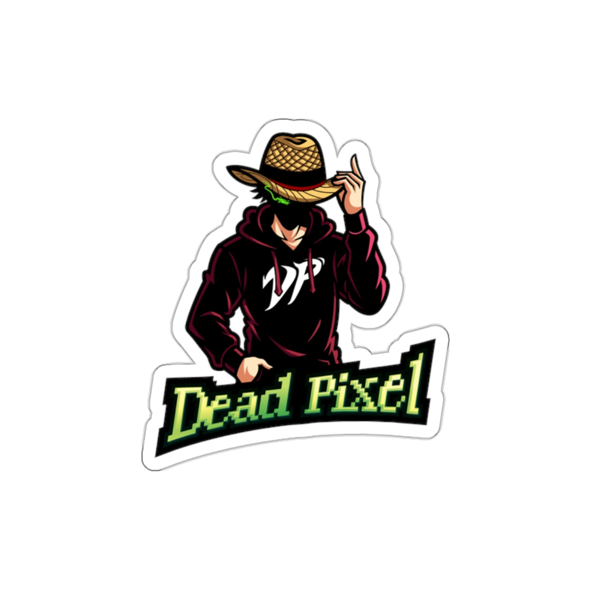 Dead Pixel Gamer Logo Sticker — Die-Cut Vinyl Sticker