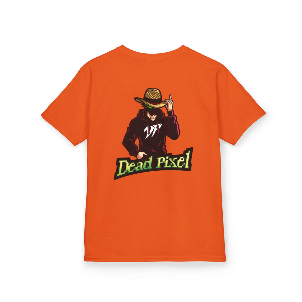 Kids Tee — "Dead Pixel" Retro Gamer Graphic (DP Logo)