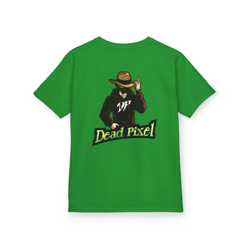 Kids Tee — "Dead Pixel" Retro Gamer Graphic (DP Logo)