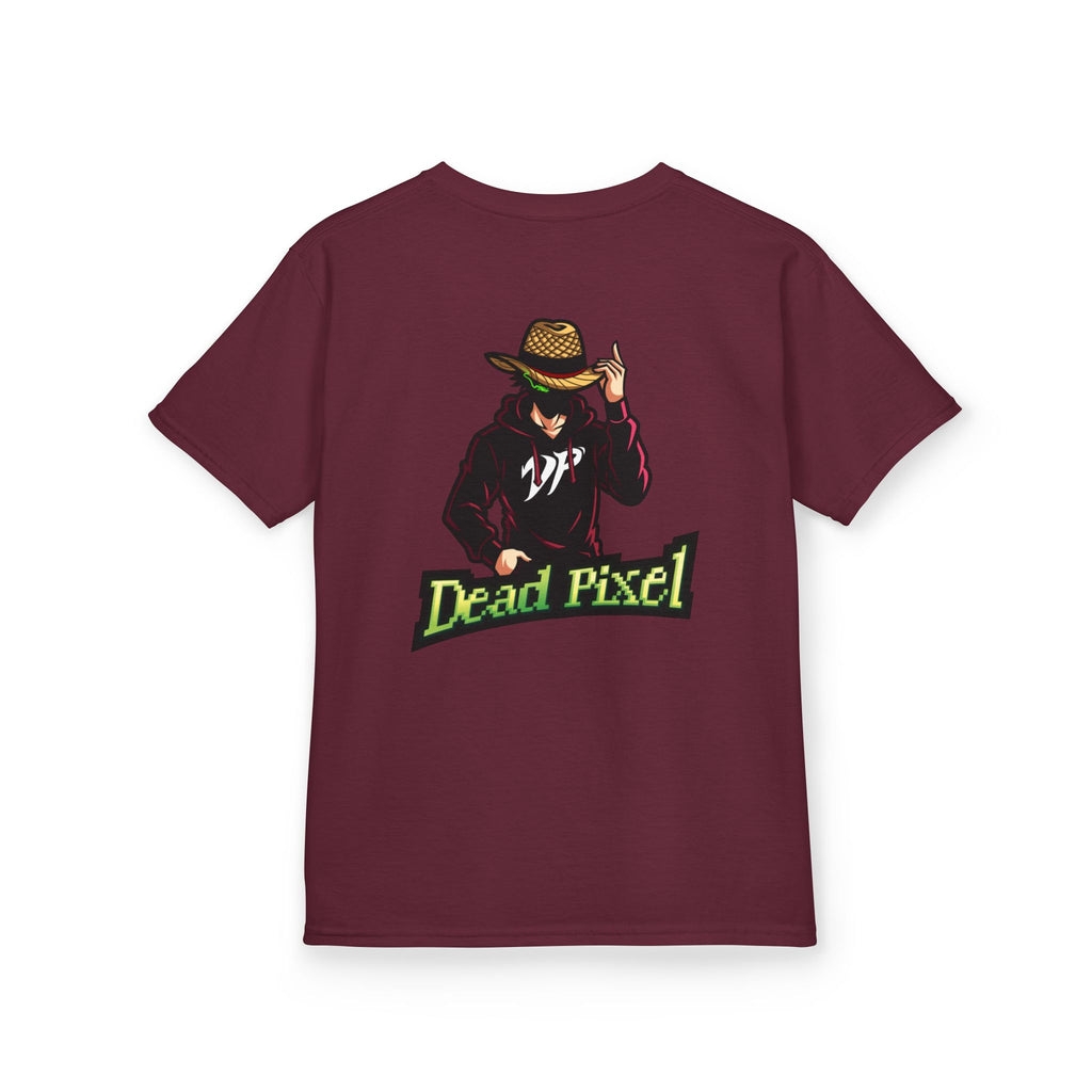 Kids Tee — "Dead Pixel" Retro Gamer Graphic (DP Logo)