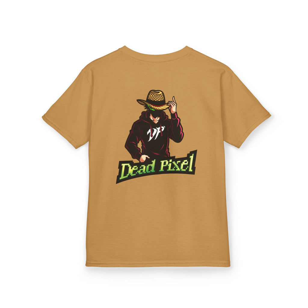 Kids Tee — "Dead Pixel" Retro Gamer Graphic (DP Logo)