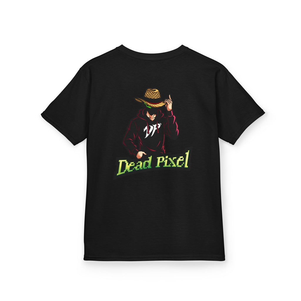 Kids Tee — "Dead Pixel" Retro Gamer Graphic (DP Logo)