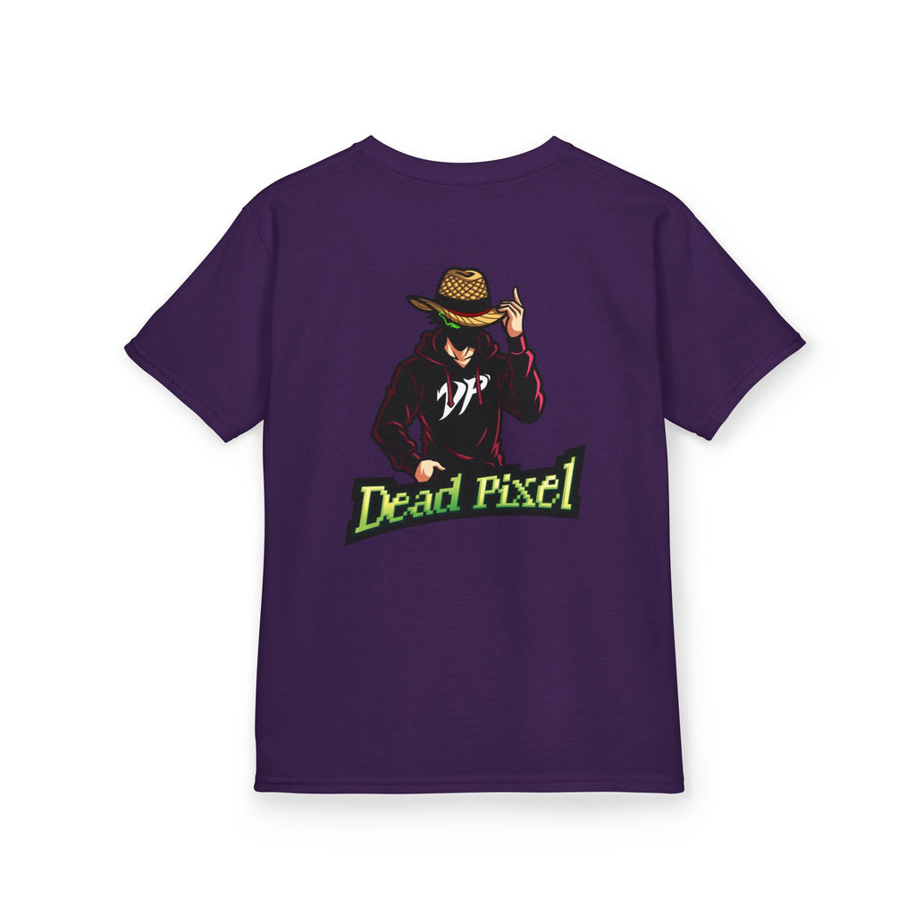 Kids Tee — "Dead Pixel" Retro Gamer Graphic (DP Logo)