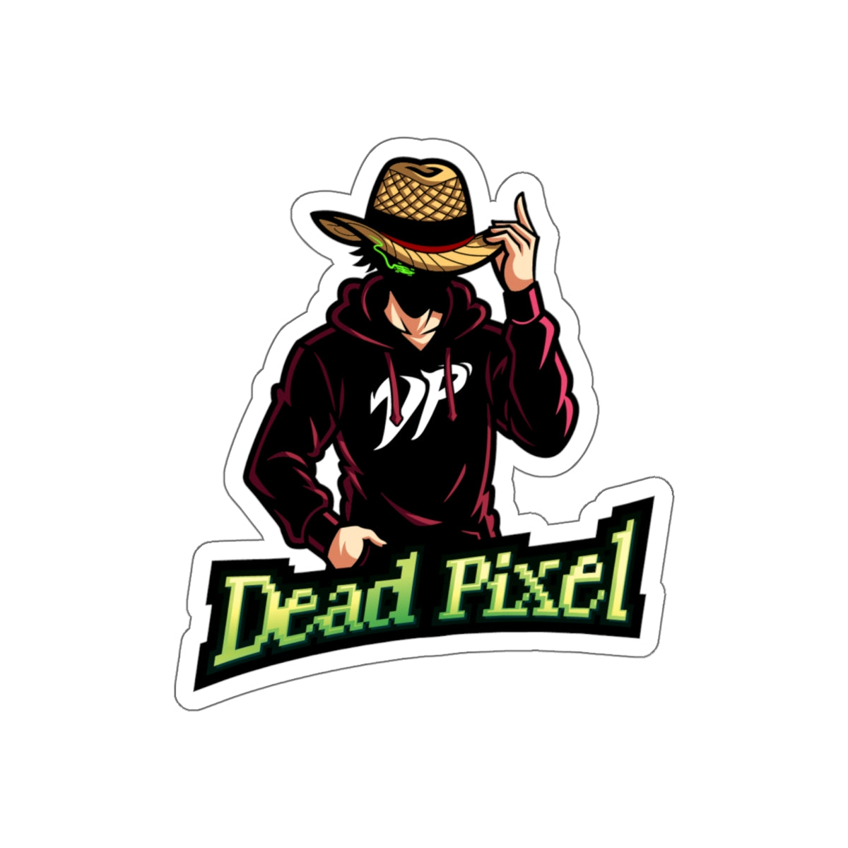 Dead Pixel Gamer Logo Sticker — Die-Cut Vinyl Sticker