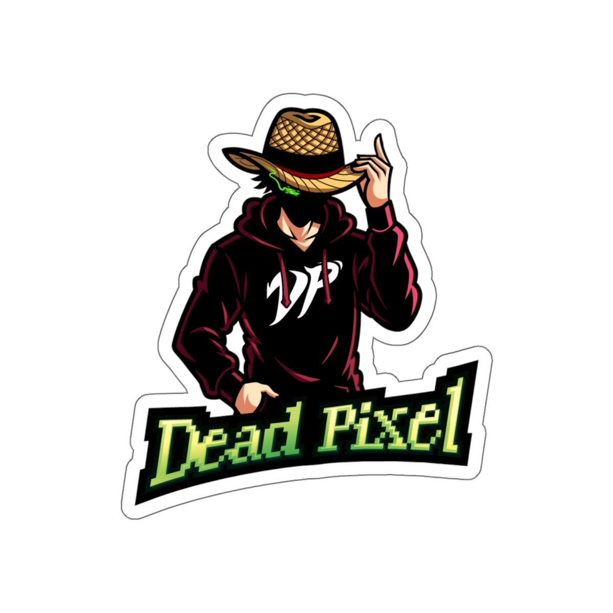 Dead Pixel Gamer Logo Sticker — Die-Cut Vinyl Sticker