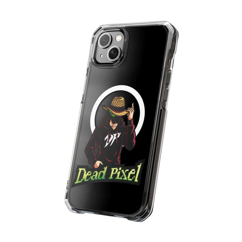 Clear Magnetic Phone Case — 'Dead Pixel' Hooded Cowboy Graphic