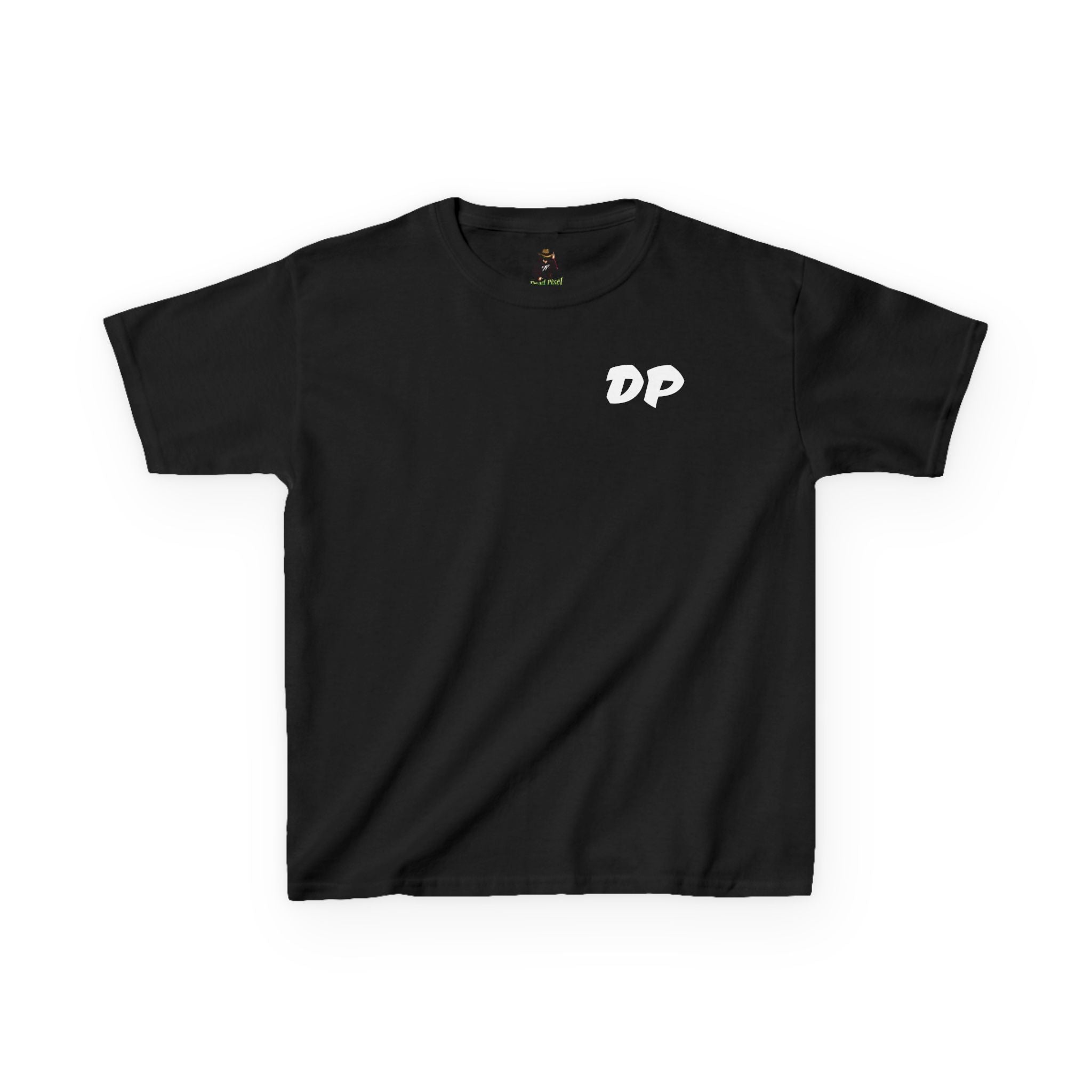 Kids Tee — "Dead Pixel" Retro Gamer Graphic (DP Logo)