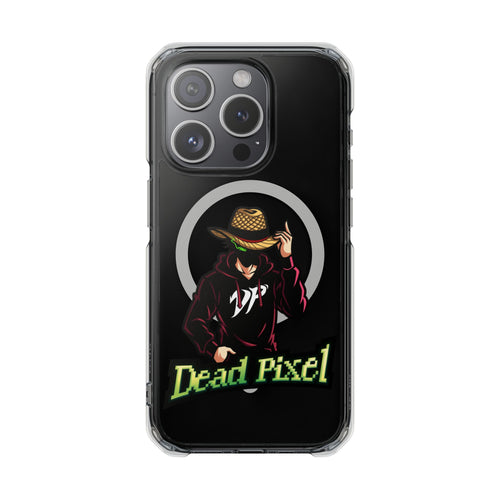 Clear Magnetic Phone Case — 'Dead Pixel' Hooded Cowboy Graphic