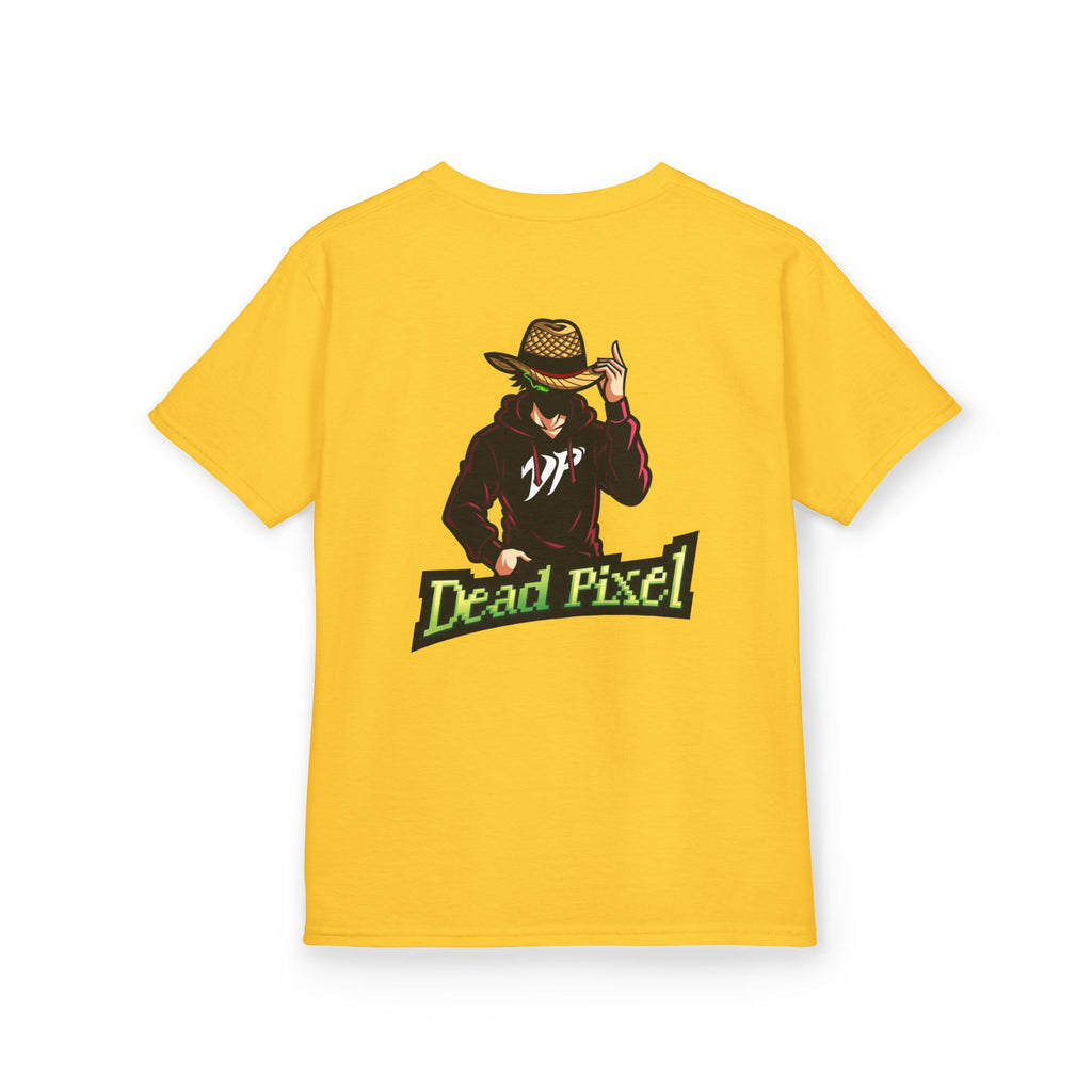 Kids Tee — "Dead Pixel" Retro Gamer Graphic (DP Logo)