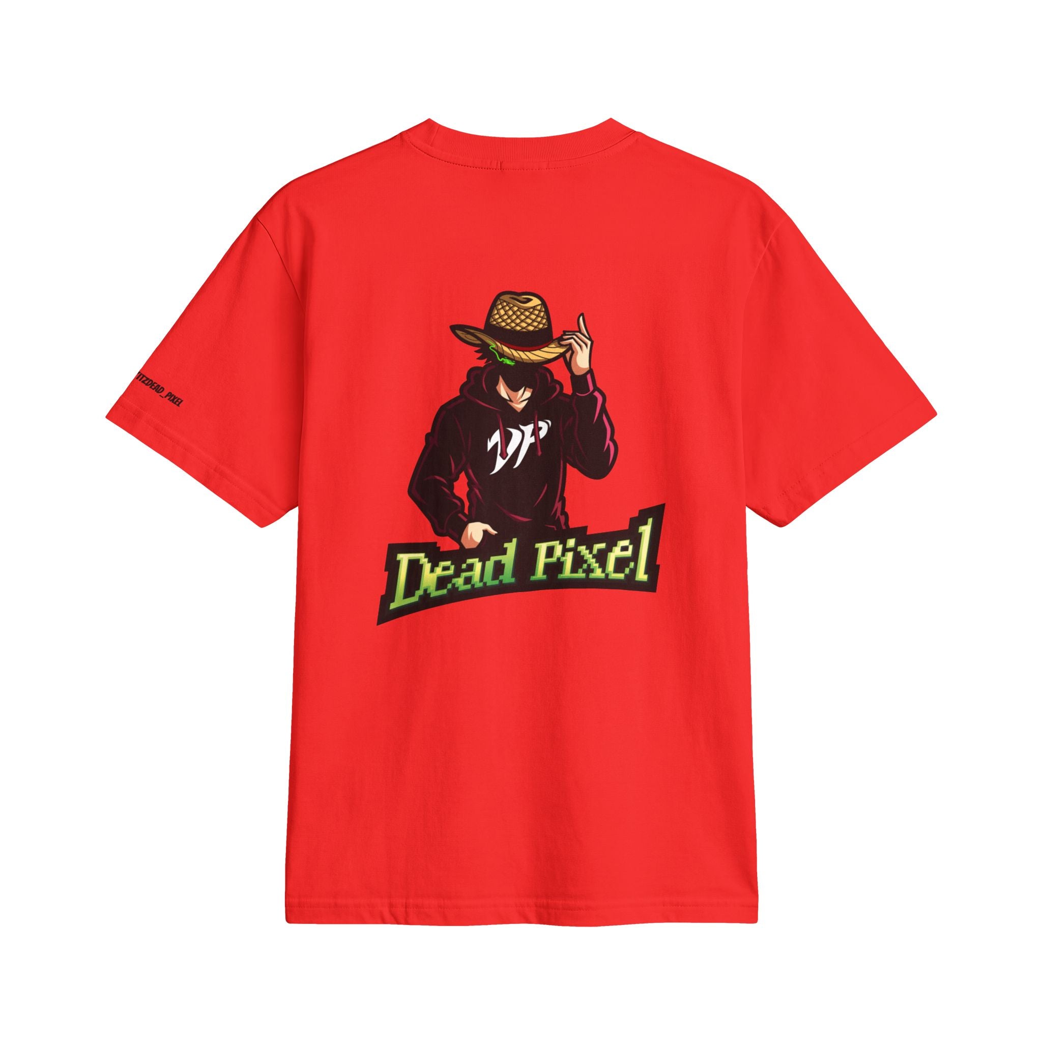 Dead Pixel Graphic T-Shirt — Logo “DP” Chest & Back Cowboy Gamer Design